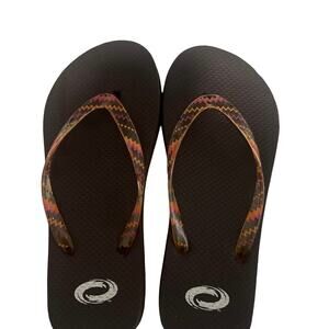 Oakley Girls Zig  Zag Flip flops Size 1-2